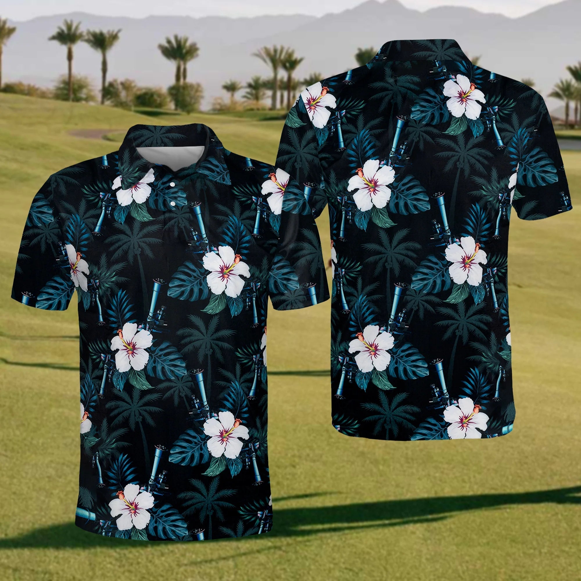 Astronaut Galaxy Men's Golf Polo ShirtChristmas Golf Gift