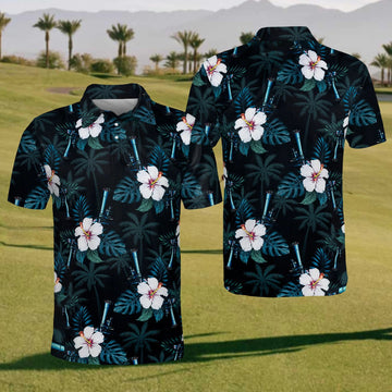 Astronaut Galaxy Men's Golf Polo ShirtChristmas Golf Gift