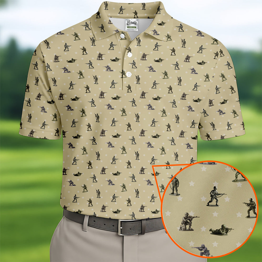 Veteran Khaki Golf Tops For Men, Polo ShirtFor Men, Gift For Veteran, Veterans Day Gift