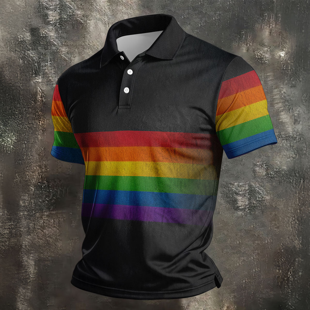 Pride Rainbow Flag Retro Golf Shirt, LGBTQ Month Polo Shirtor Men, Golf Shirts For Men