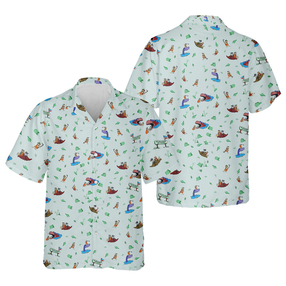 Loyal Order of Dinosaurs' Tourney Men's Golf Polo Shirtunny Golf Shirt, Gift For Golfers