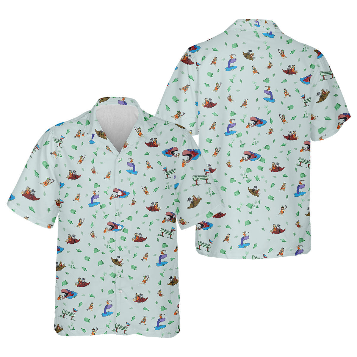 Loyal Order of Dinosaurs' Tourney Men's Golf Polo Shirtunny Golf Shirt, Gift For Golfers