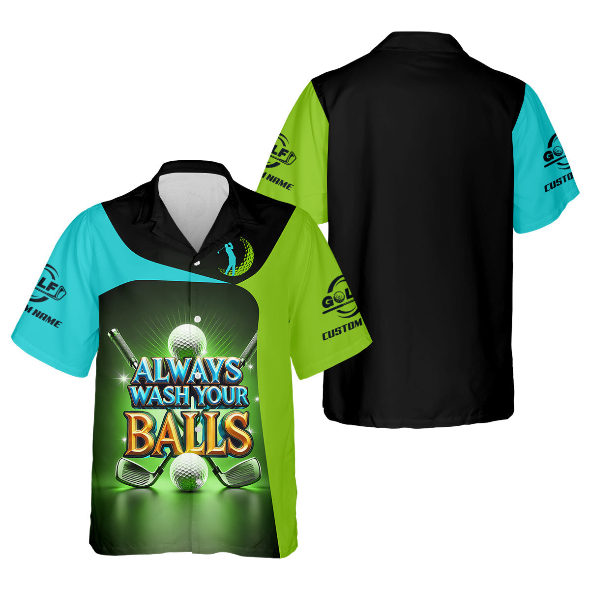 Always Wash Your Balls Custom Golf Polo ShirtFunny Golf Shirt, Mens Golf Gift