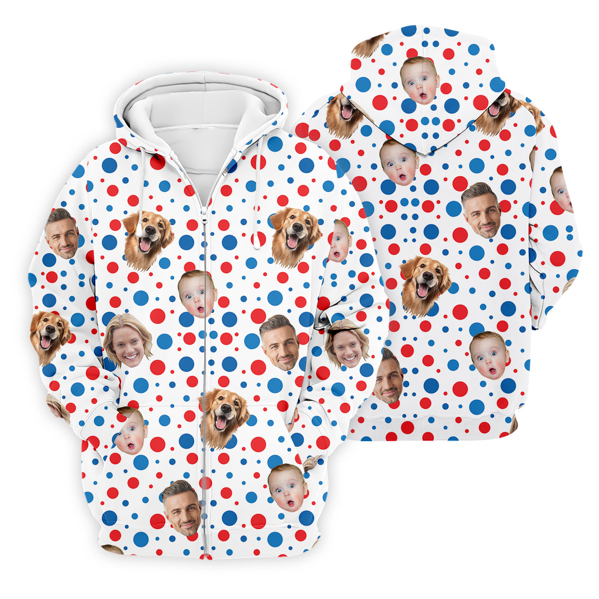 Custom Independence Days Shirts With Faces, Men's Fourth Of July Shirt, Men's Golf Polo Shirt