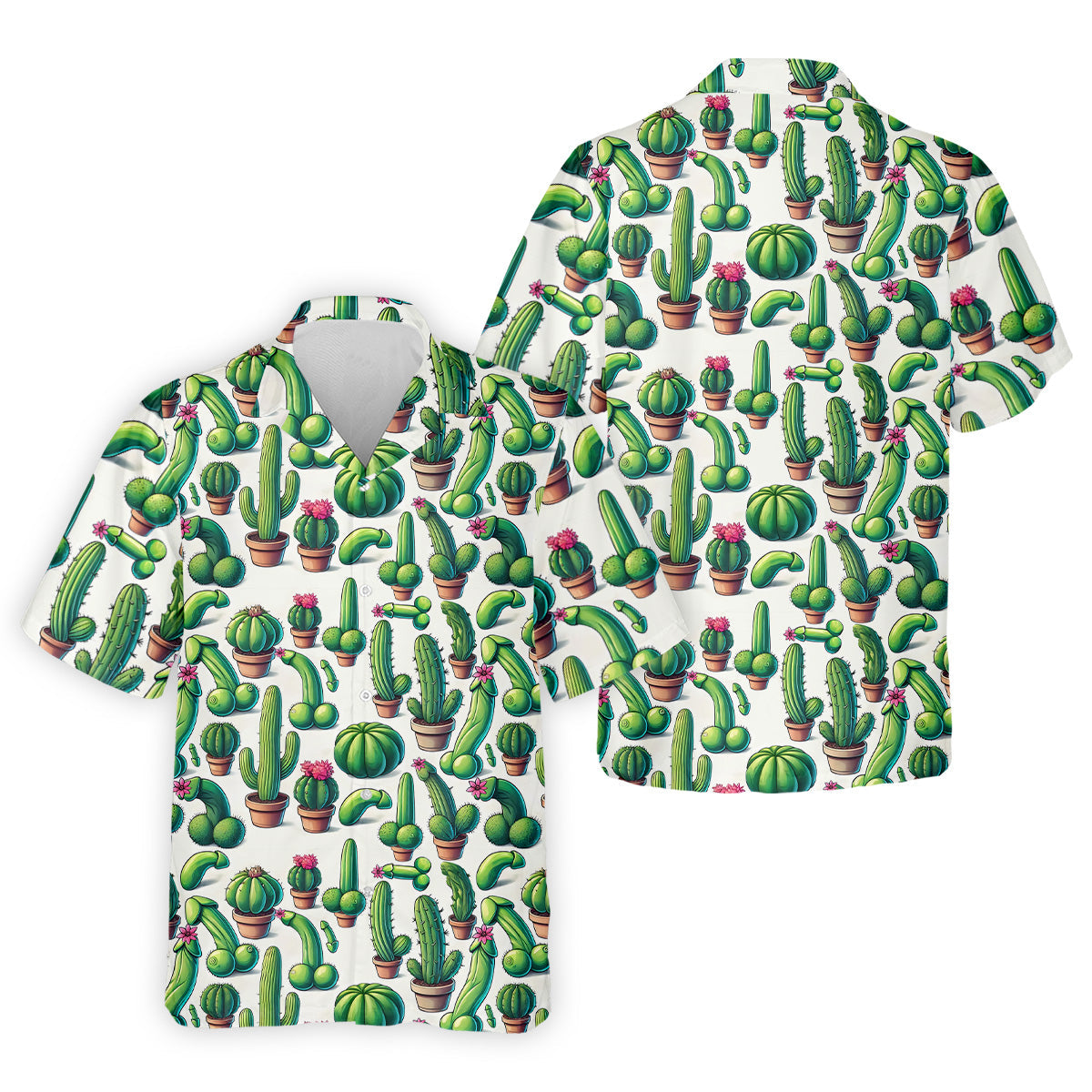 Adult Humor Funny Cactus Golf Tops For Men, Unique Gift For Golfer, Men's Golf Polo, Golfing Apparel