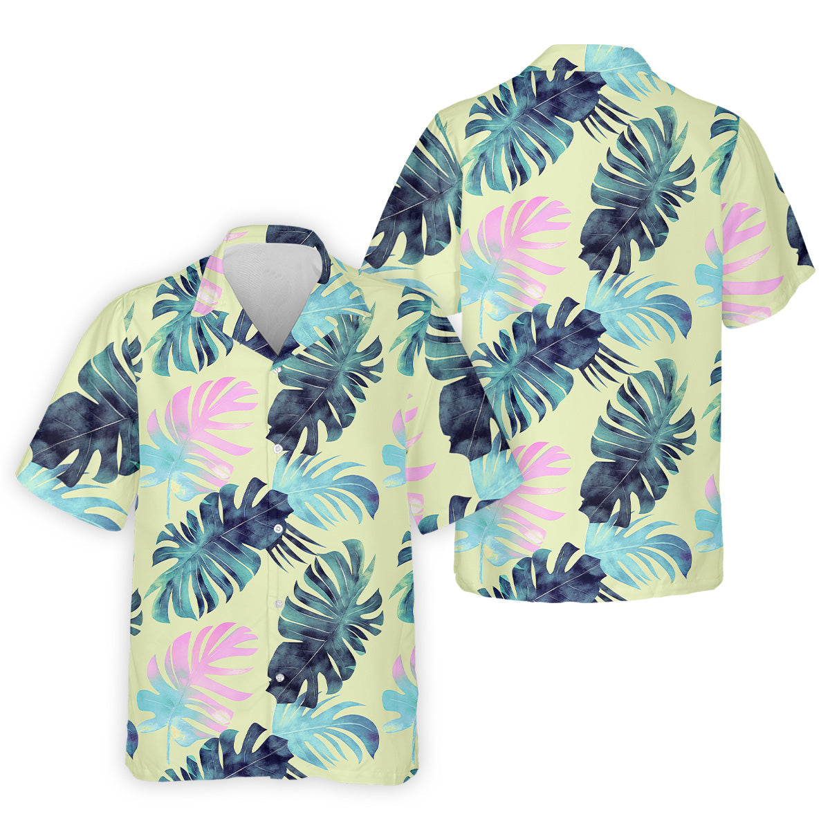 Tropical Palm Leaves Golf Tops For Men, Mens Golf Polo Shirt Unique Gift For Golfer, Golfing Apparel