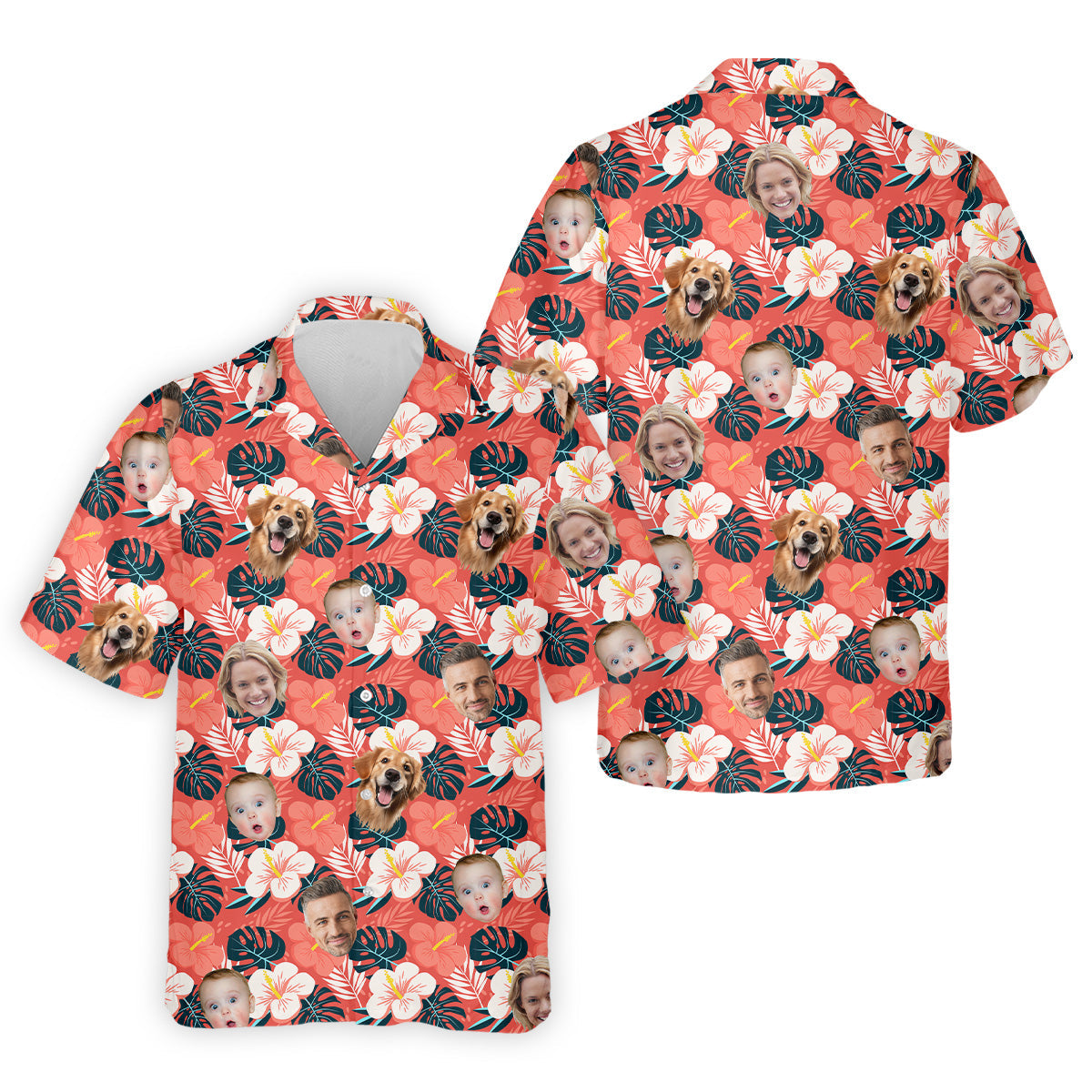 Mens Hawaiian Golf Shirts, Custom Hawaiian Shirt With Face, Men's Long Seeve Golf Shirts, Best Golf Gifts Men