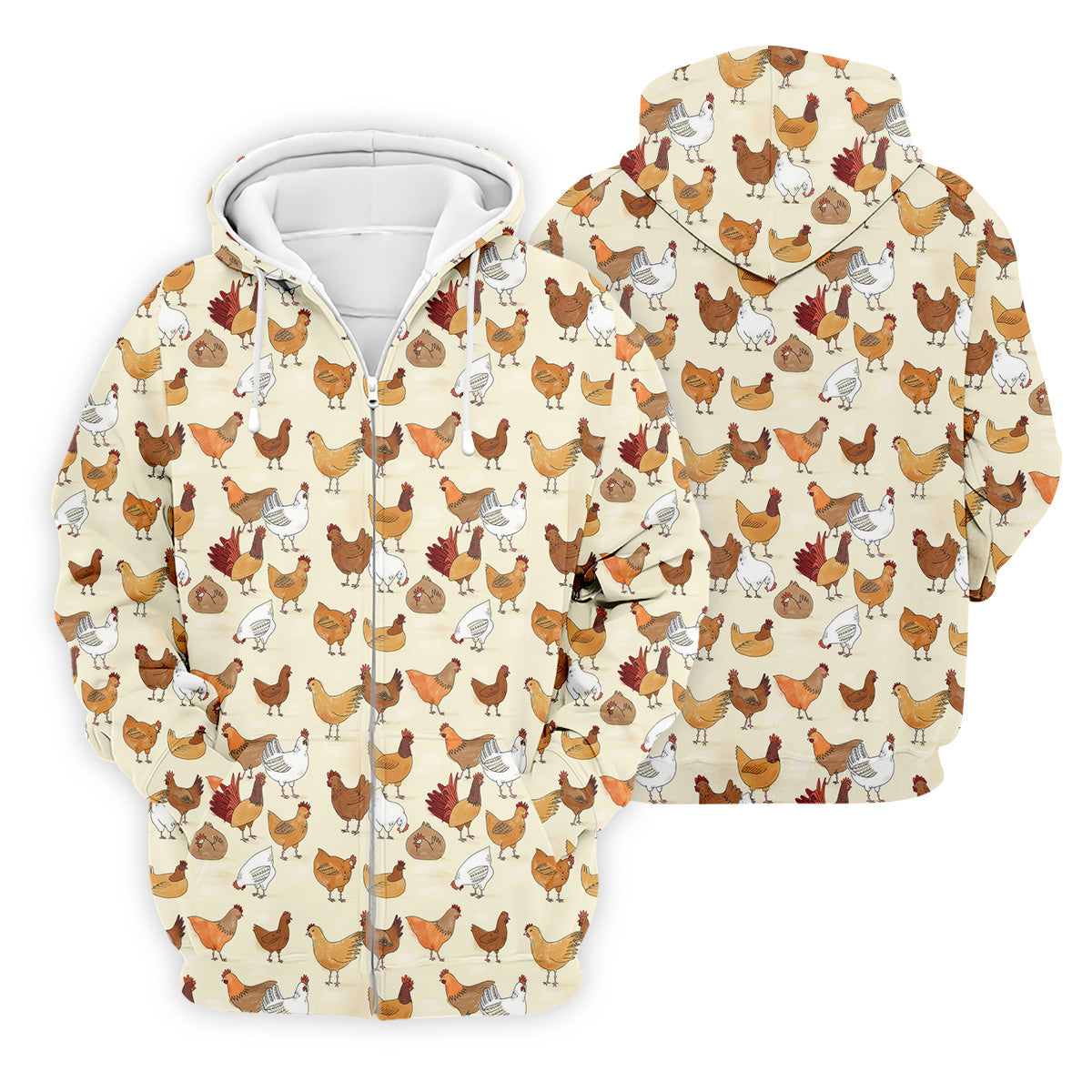Chicken Family Custom Men's Funny Graphic Golf Polo ShirtChicken Lover Gifts, Dad Golf Gift