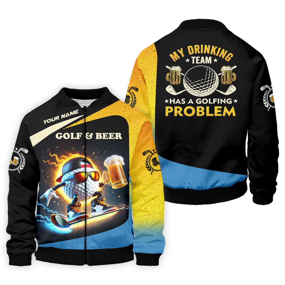 My Drinking Team Has A Golfing Problem Funny Golf Polo ShirtGift For Golfers, Team Golf Shirts