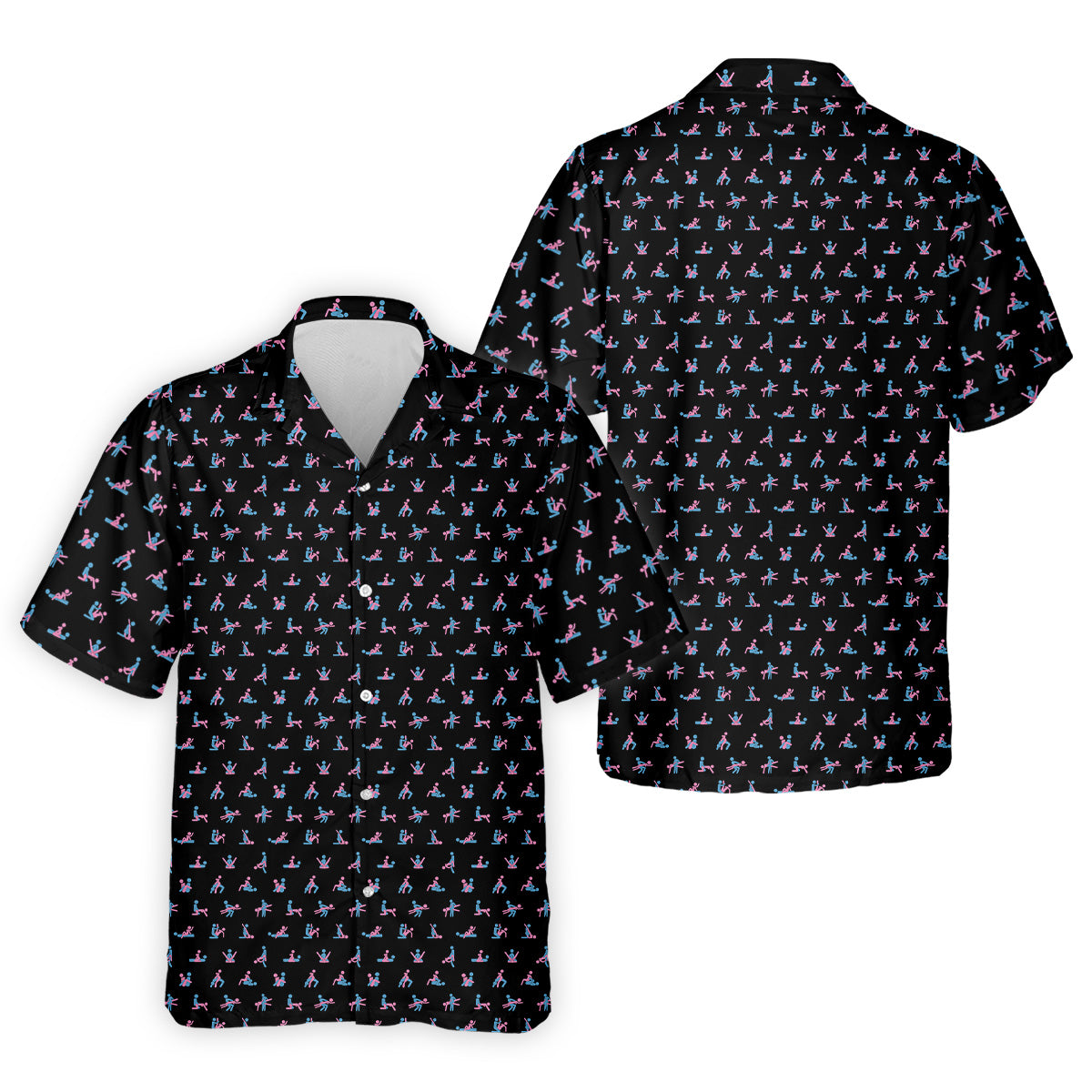 Funny Stick Figure Men's Golf Polo ShirtFunny Position Golf Polo, Fun Men Golf Shirts, Golf Gift For Him