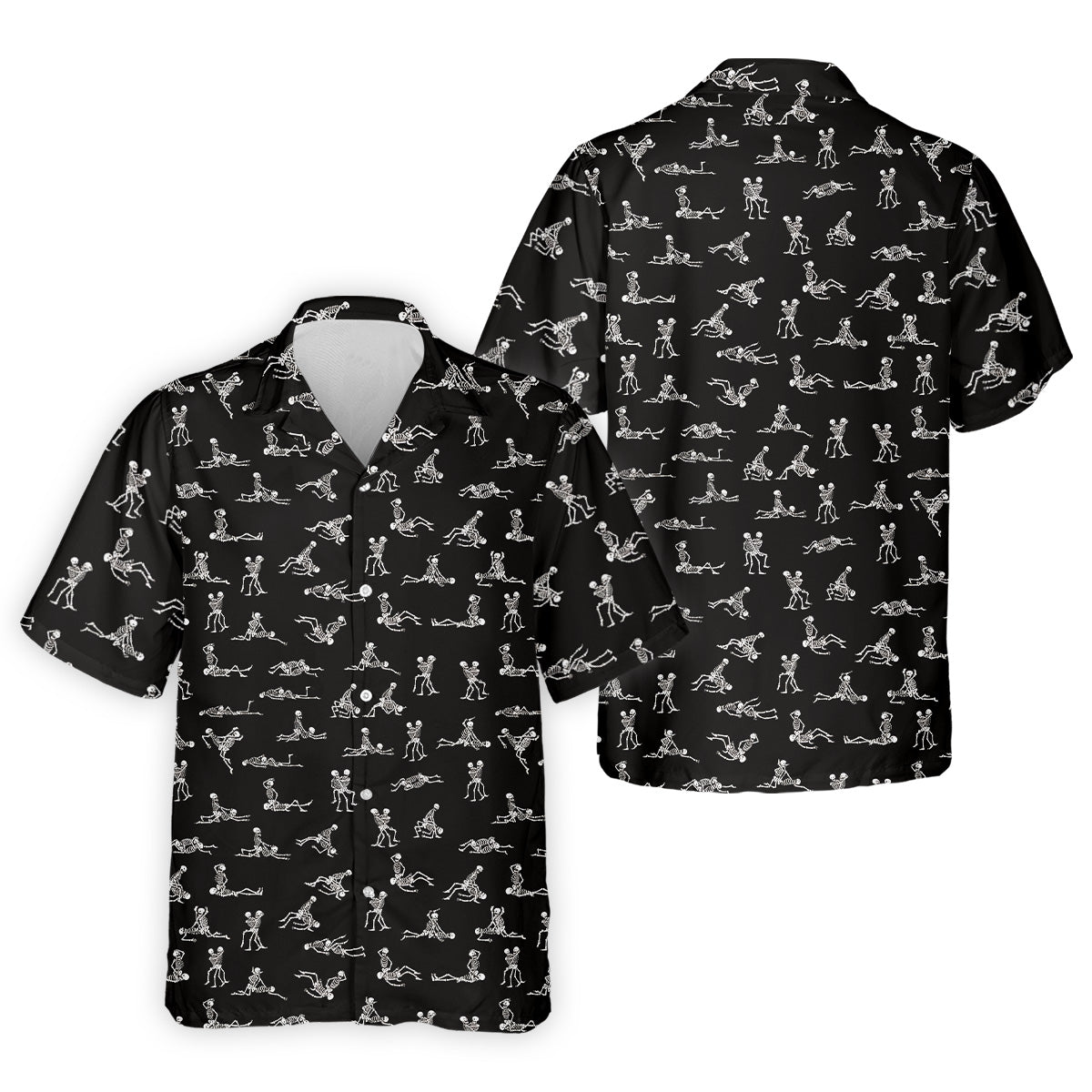 Funny Skeleton Couple Golf Shirt, Halloween Gift Idea, Fun Golf Shirts For Men, Unique Gift For Golfer
