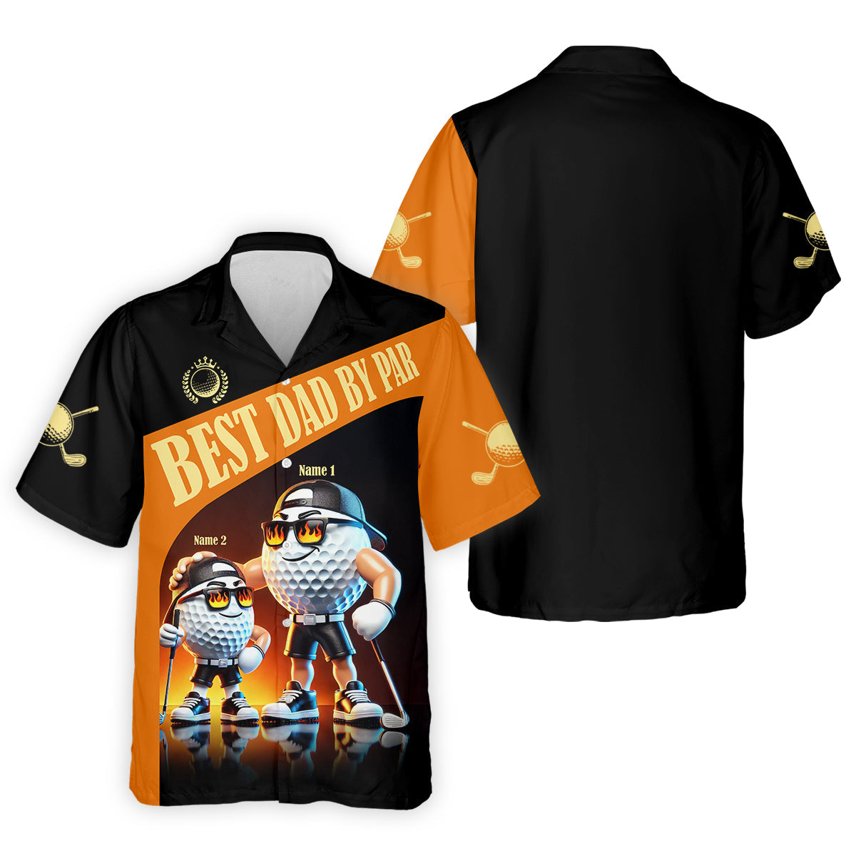 Best Dad By Par Custom Men's Golf Polo Shirtny Golf Shirt, Dad Golf Gift