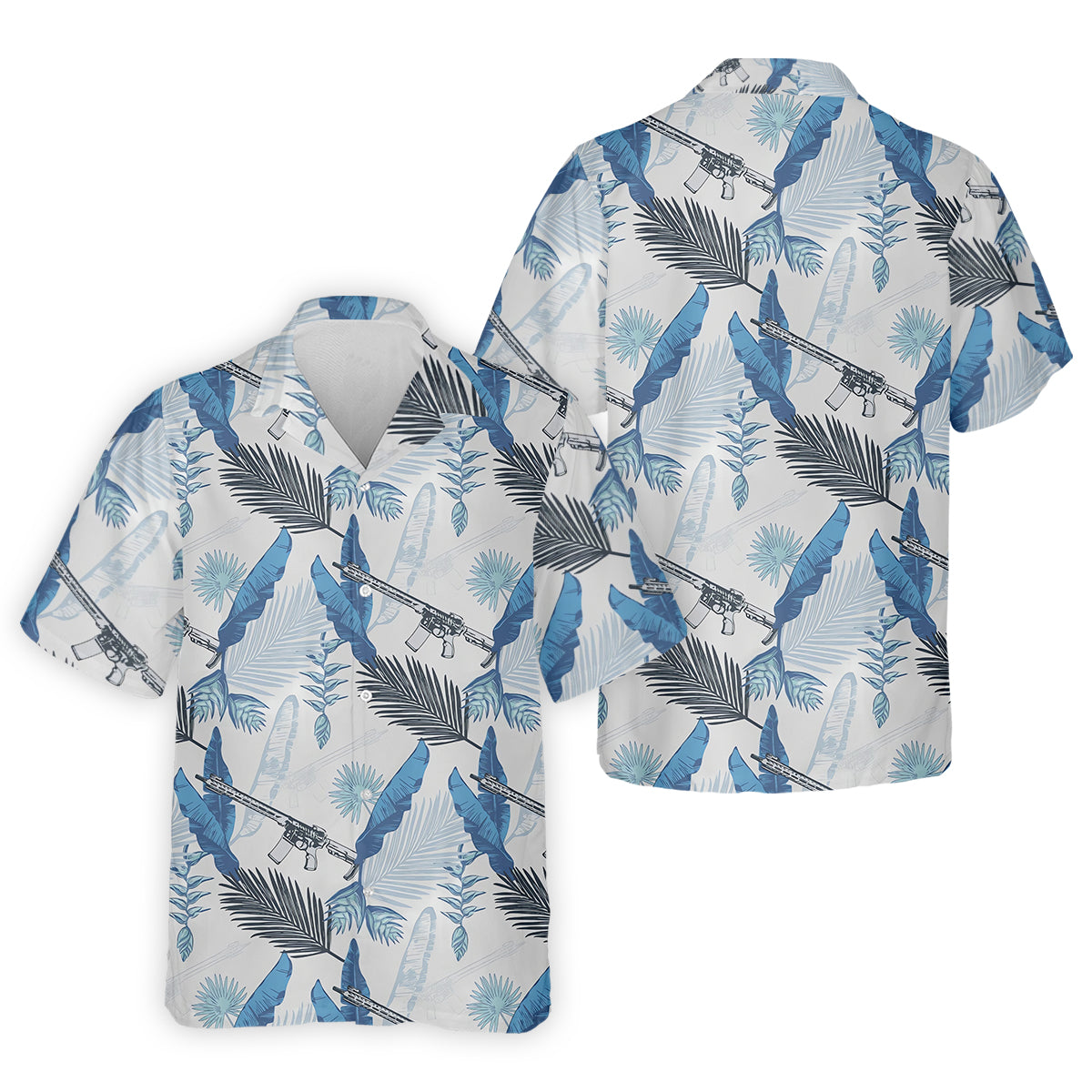 Blue Feather Golf Polo ShirtMens Golf Gift, Mens Tropical Shirts