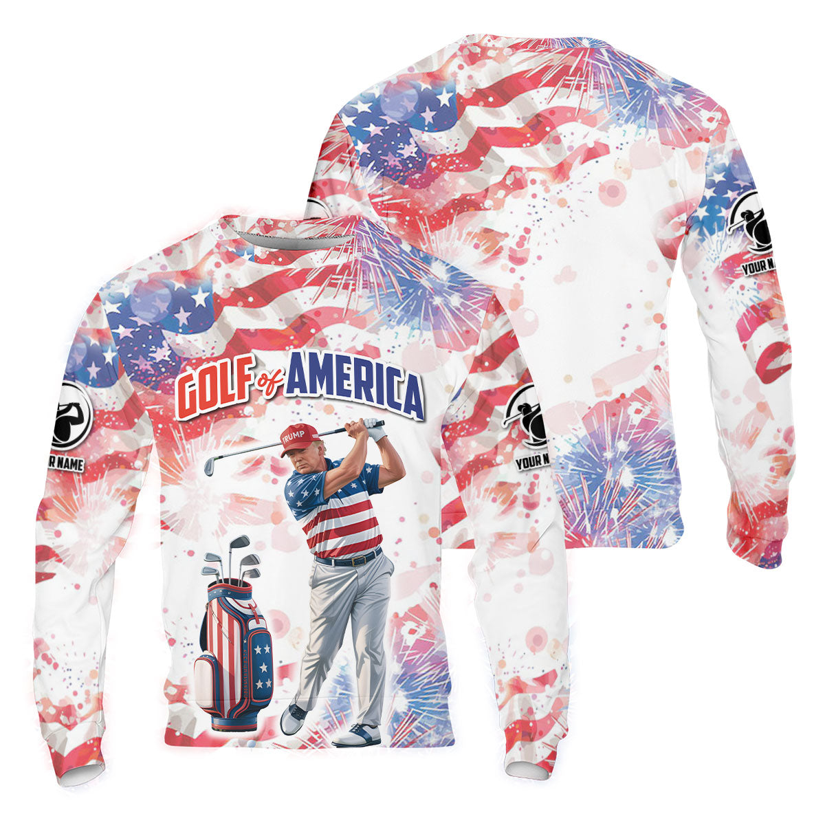 Golf Of America Men Golf Polo, Mens Patriotic Golf Shirts, Patriotic Golf Polo Shirt Golf Shirt For Men