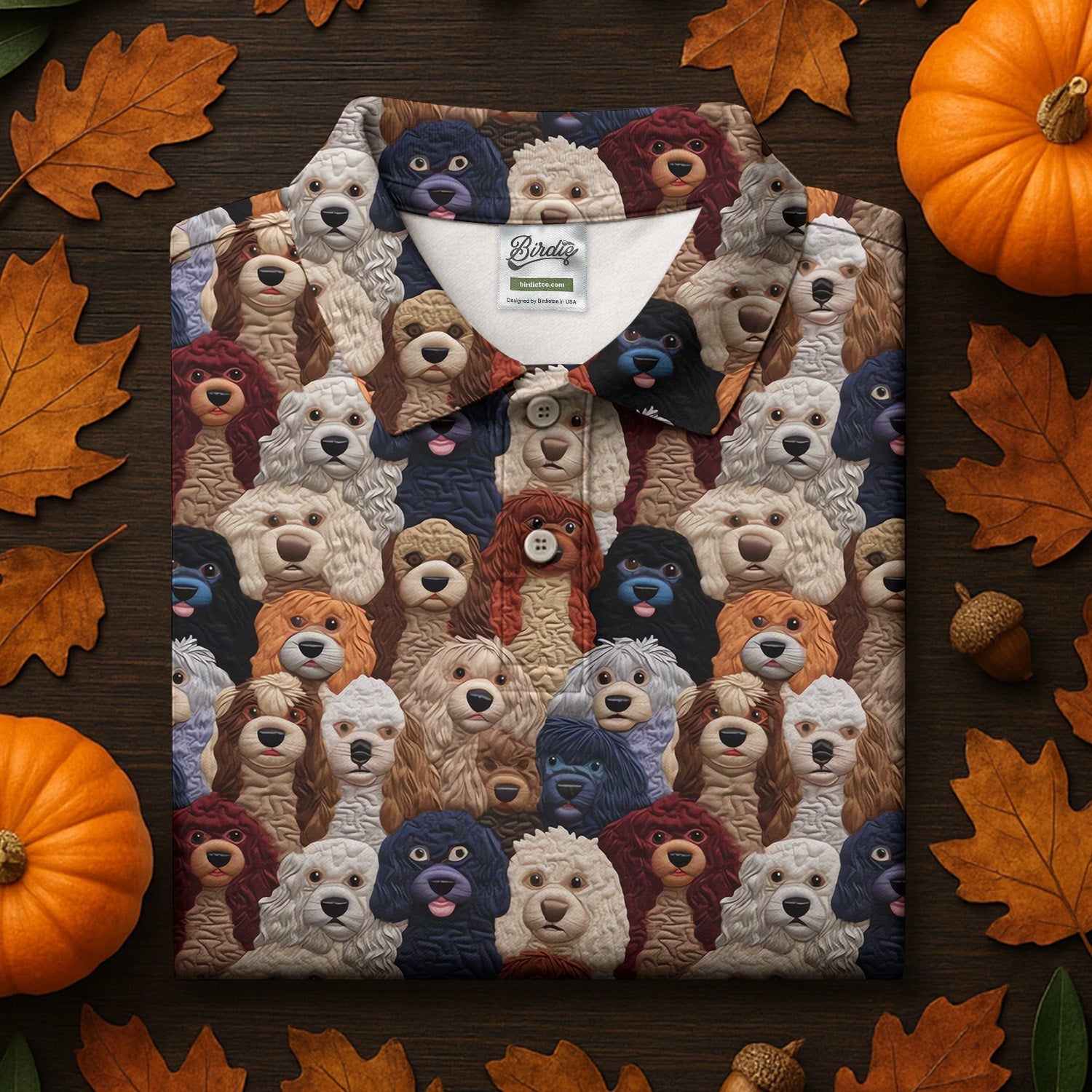 Cartoon Poodle Dog Men's Golf Polo Shirtfts For Dog Lovers, Polo ShirtFor Men