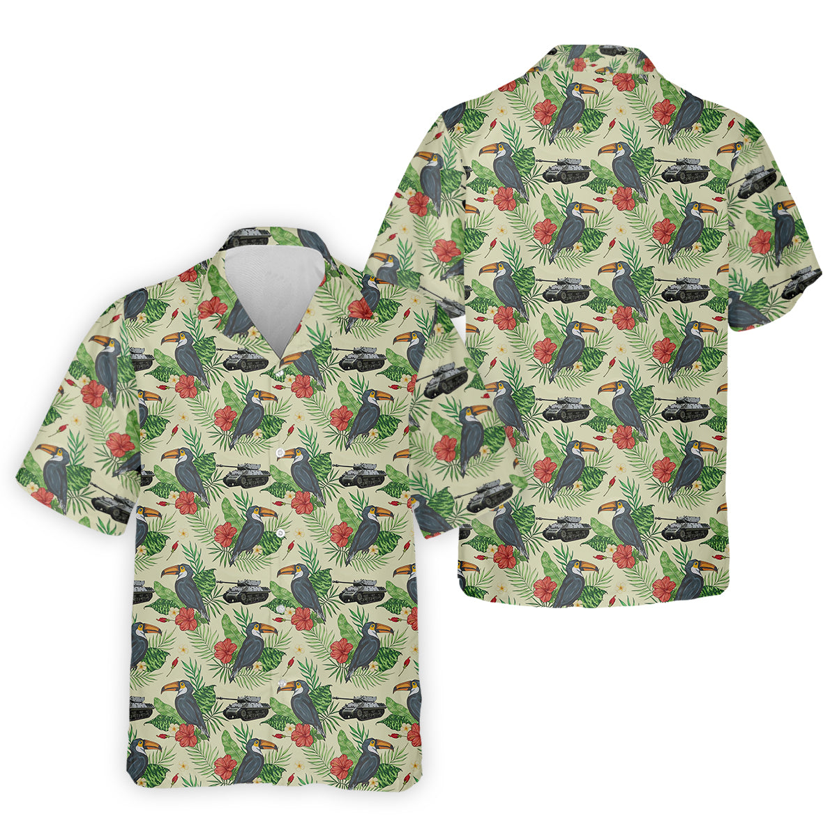 Tropical Toucan Golf Polo Shirt Golfing Apparel, Men Golf Gift, Funny Golf Shirt, Tropical Shirt