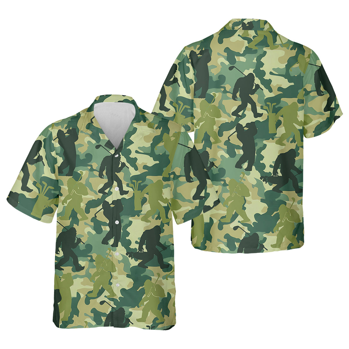 Bigfoot Sasquatch Men's Golf Polo ShirtFunny Golf Shirt, Gift For Golfers