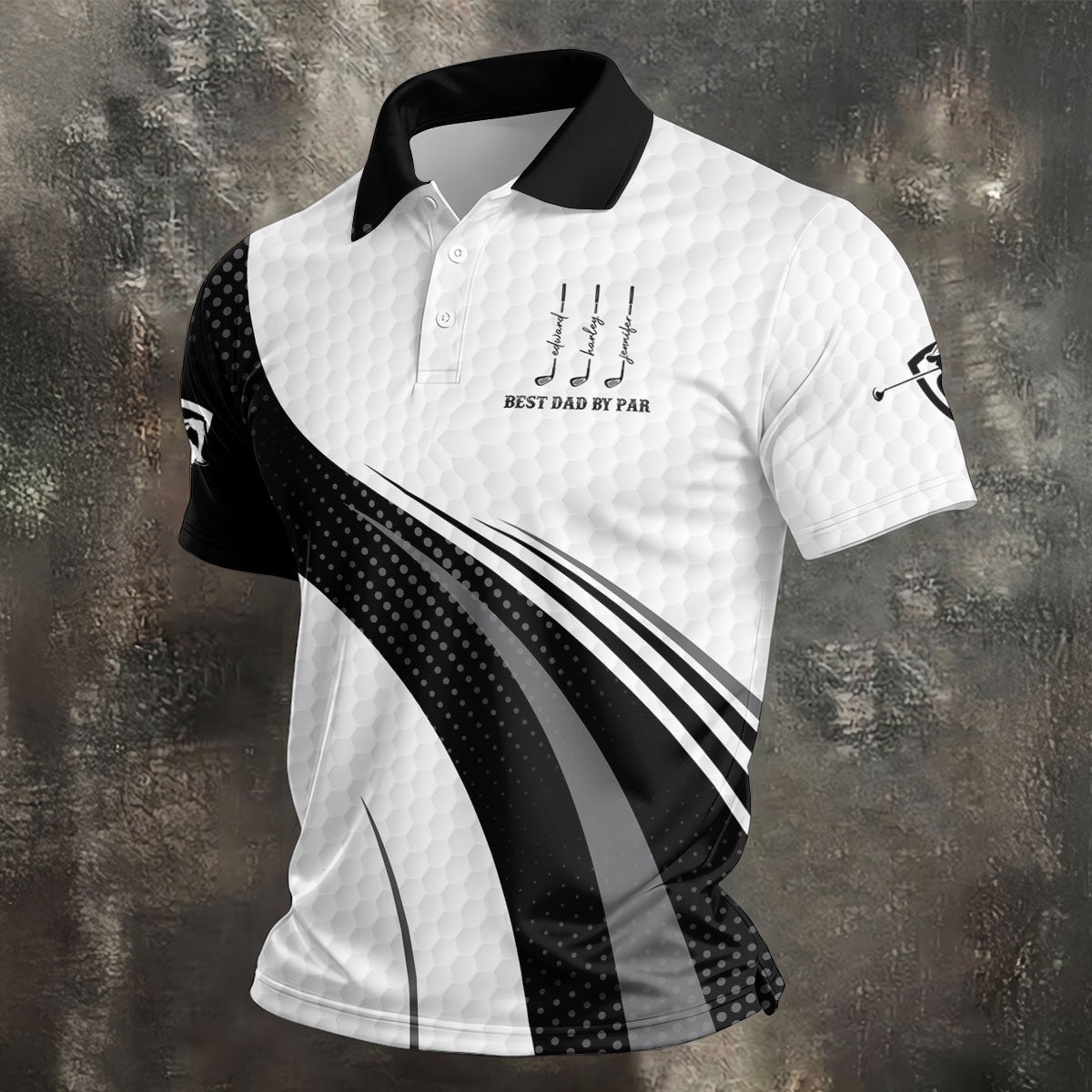 Best Dad By Par Dimple Pattern Father's Day Golf Shirt, Polo ShirtFor Men, Gift For Golf Dad
