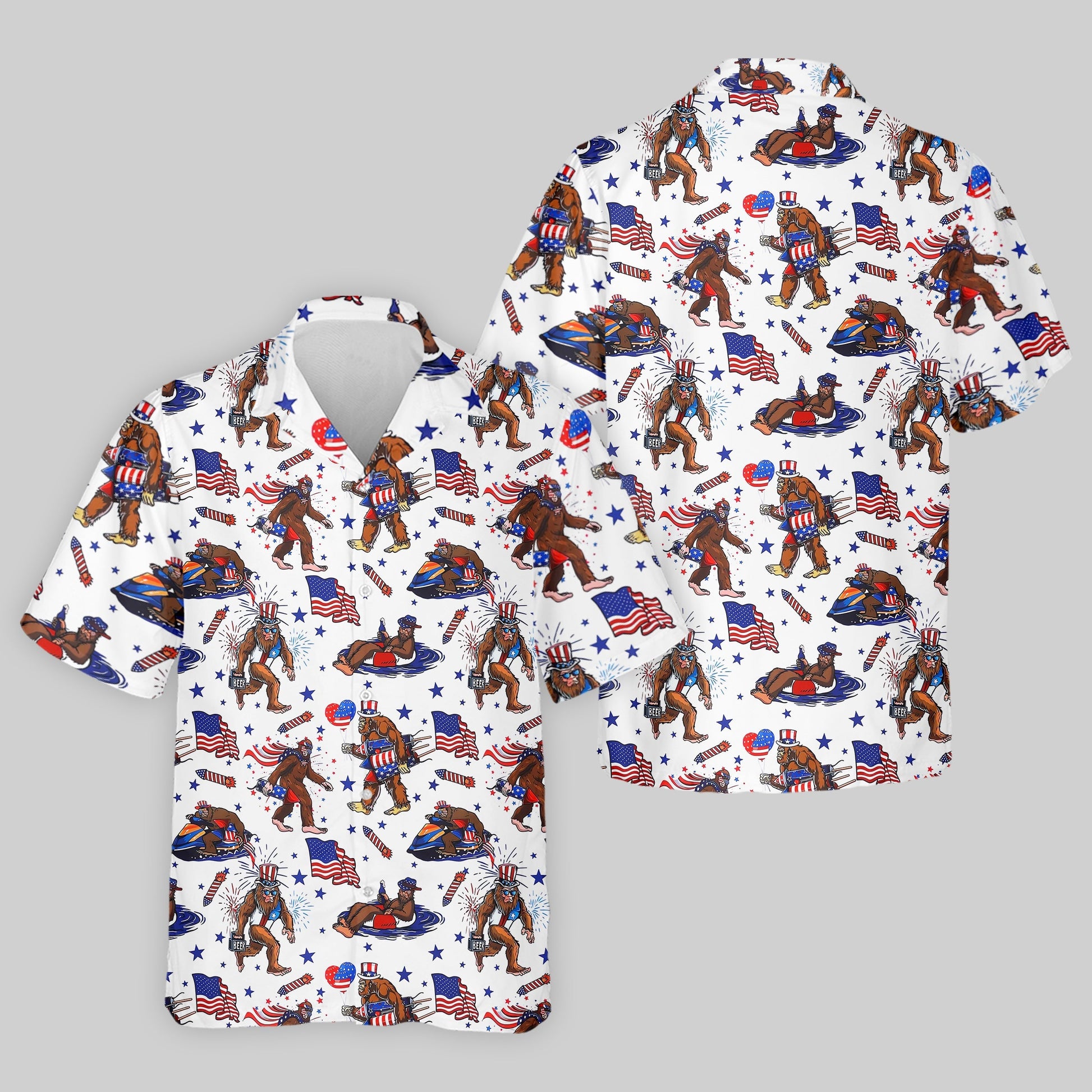 Bigfoot Sasquatch Funny Golf Polo ShirtAmerica 250 Anniversary Golf Shirt, 4th Of July Polo