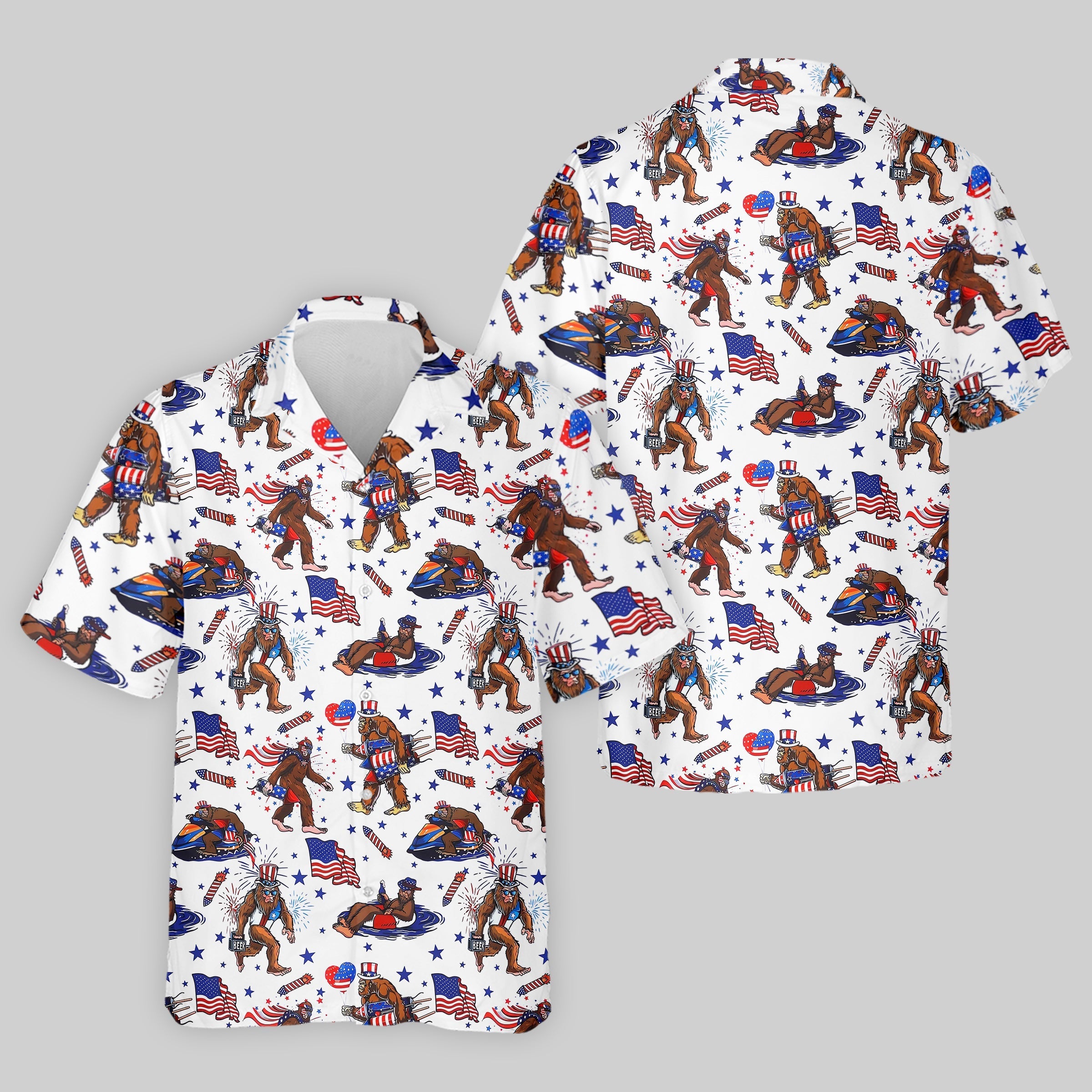 Bigfoot Sasquatch Funny Golf Polo ShirtAmerica 250 Anniversary Golf Shirt, 4th Of July Polo