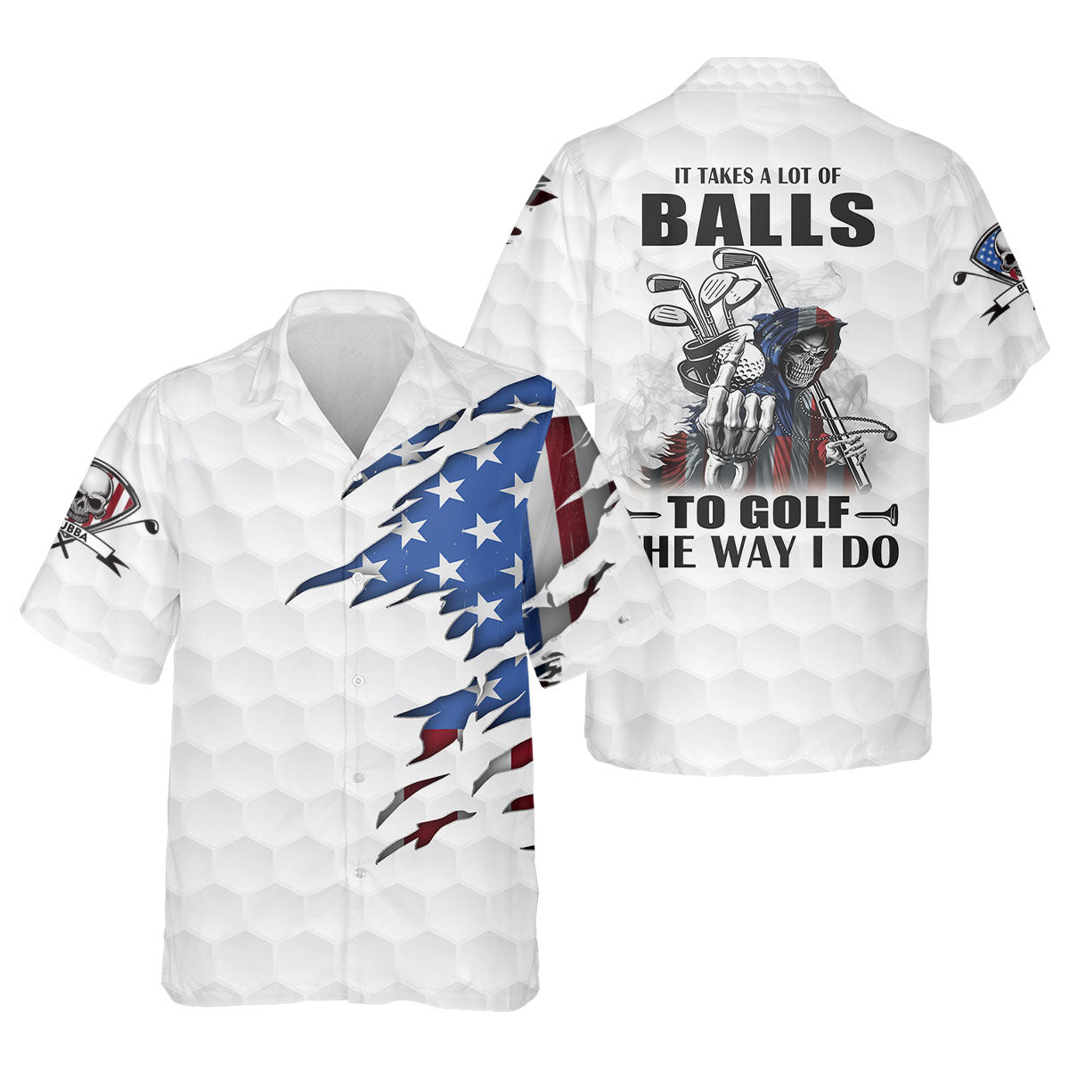 America Skeleton Golf Polo ShirtGolfing Apparel, America 250 Anniversary Golf Clothing, Mens Golf Gift