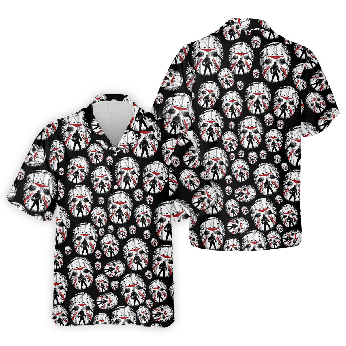 Jason Horror Character Men's Polo ShirtHorror Movie Shirt, Halloween Golf Shirt, Scary Halloween Shirts