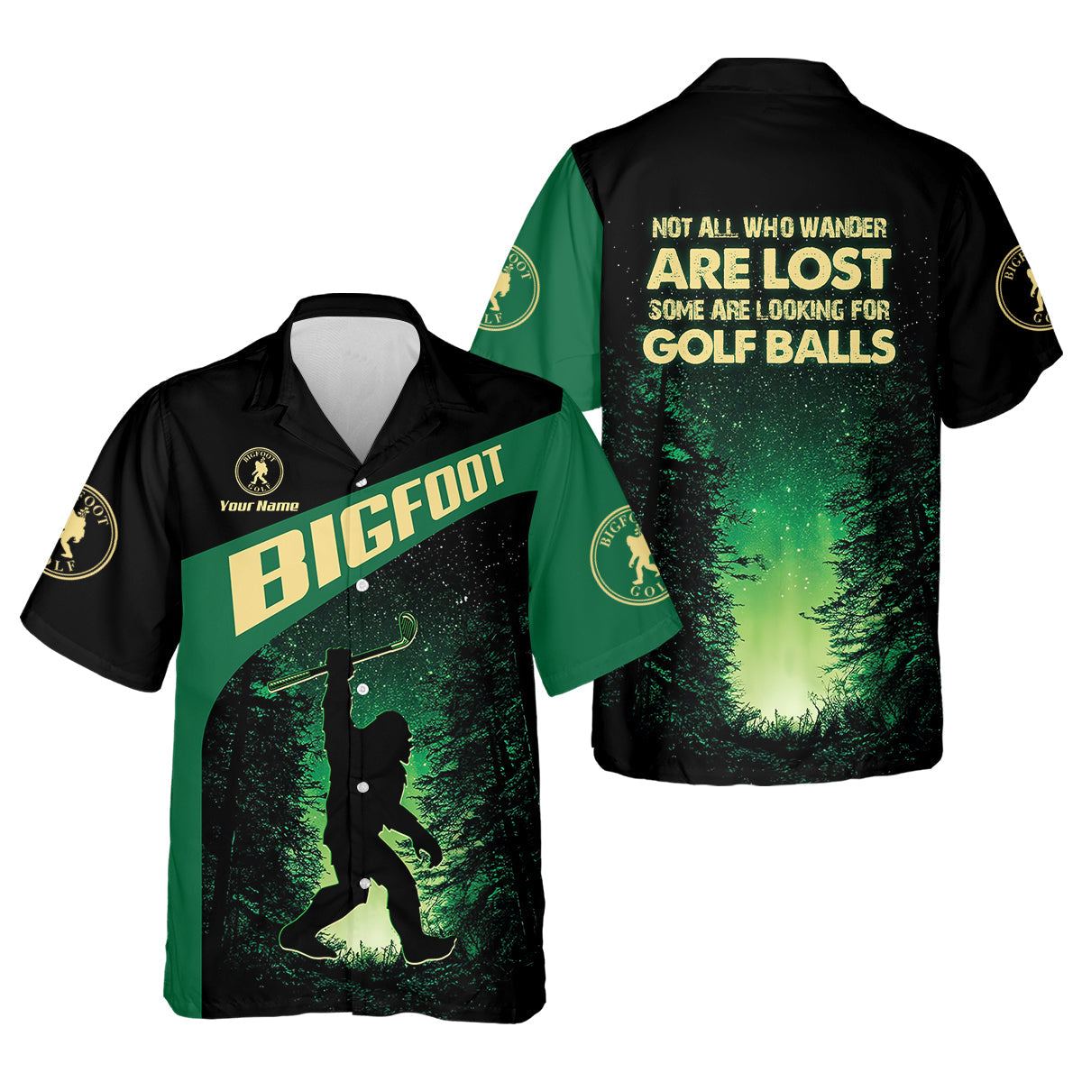 Bigfoot Custom Mens Golf Polo Shirtf Gifts For Dad