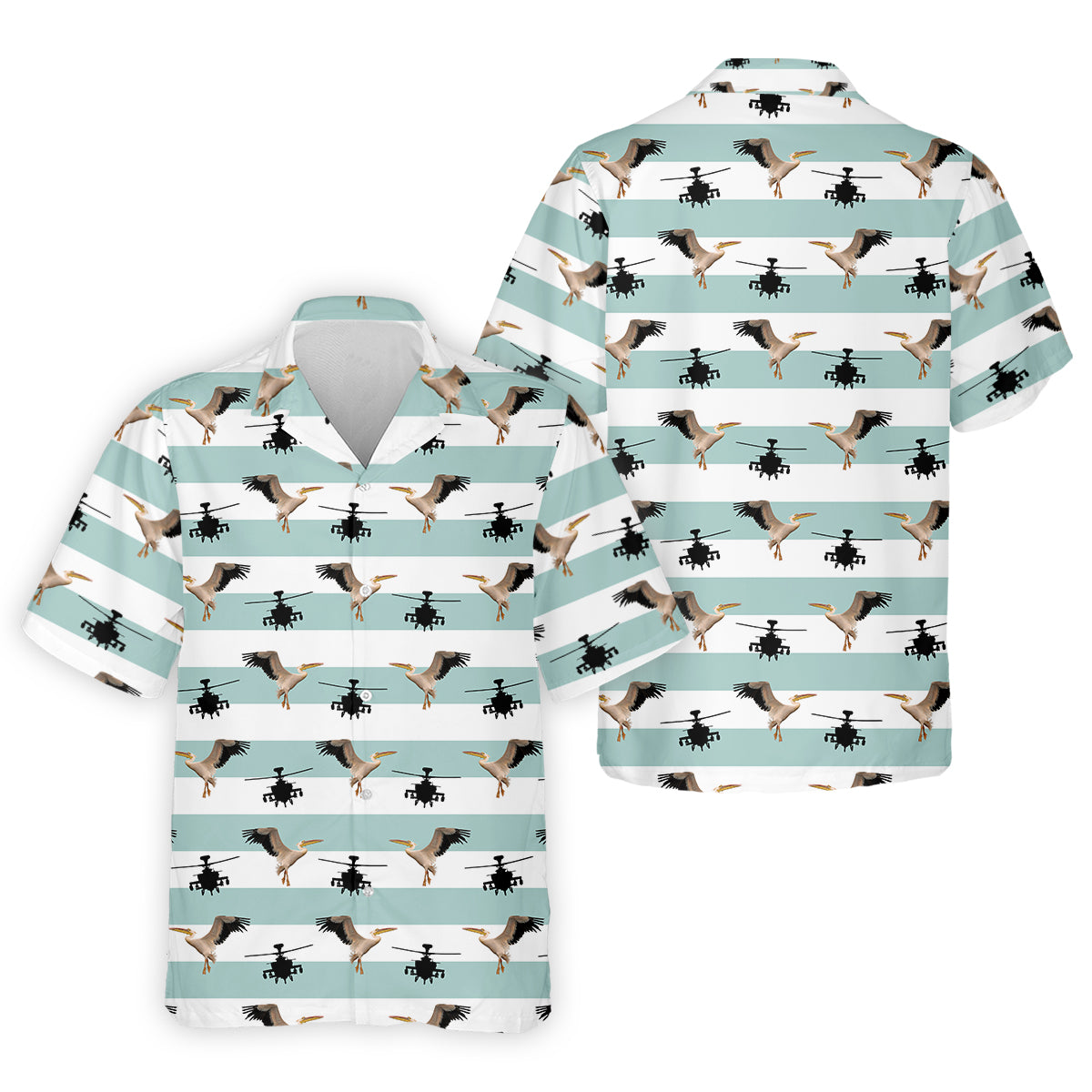 Funny Pelicans Golf Polo ShirtMens Golf Gift, Mens Tropical Shirts
