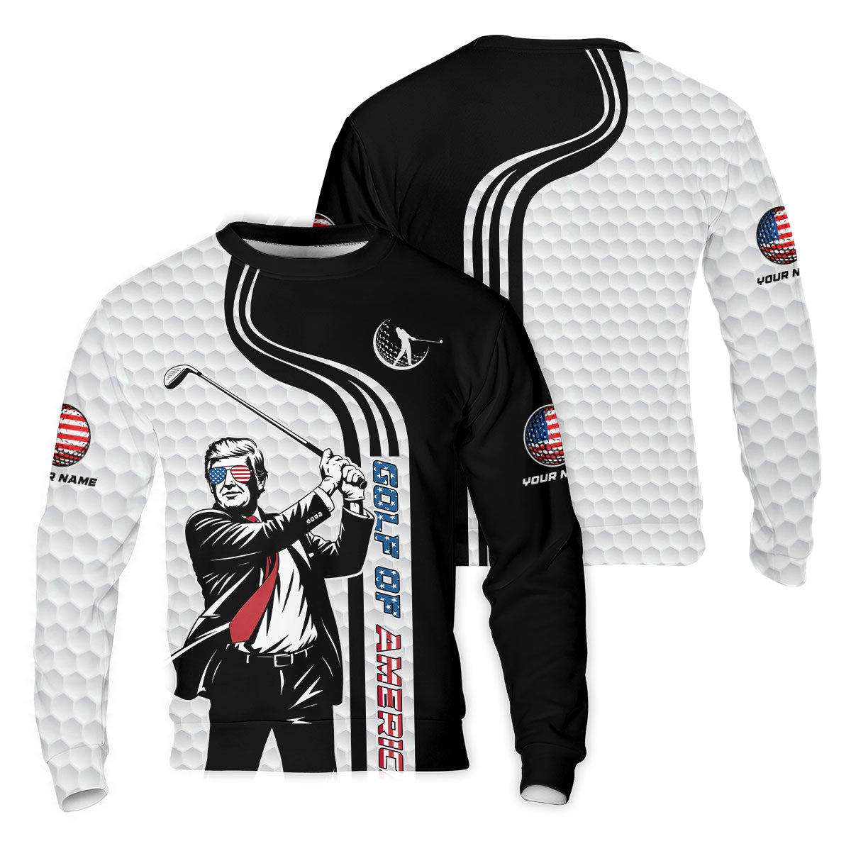 Golf Of America Mens Patriotic Golf Shirts, Mens Golf Gift, Mens Golf Polo Shirt Golf Shirts For Men