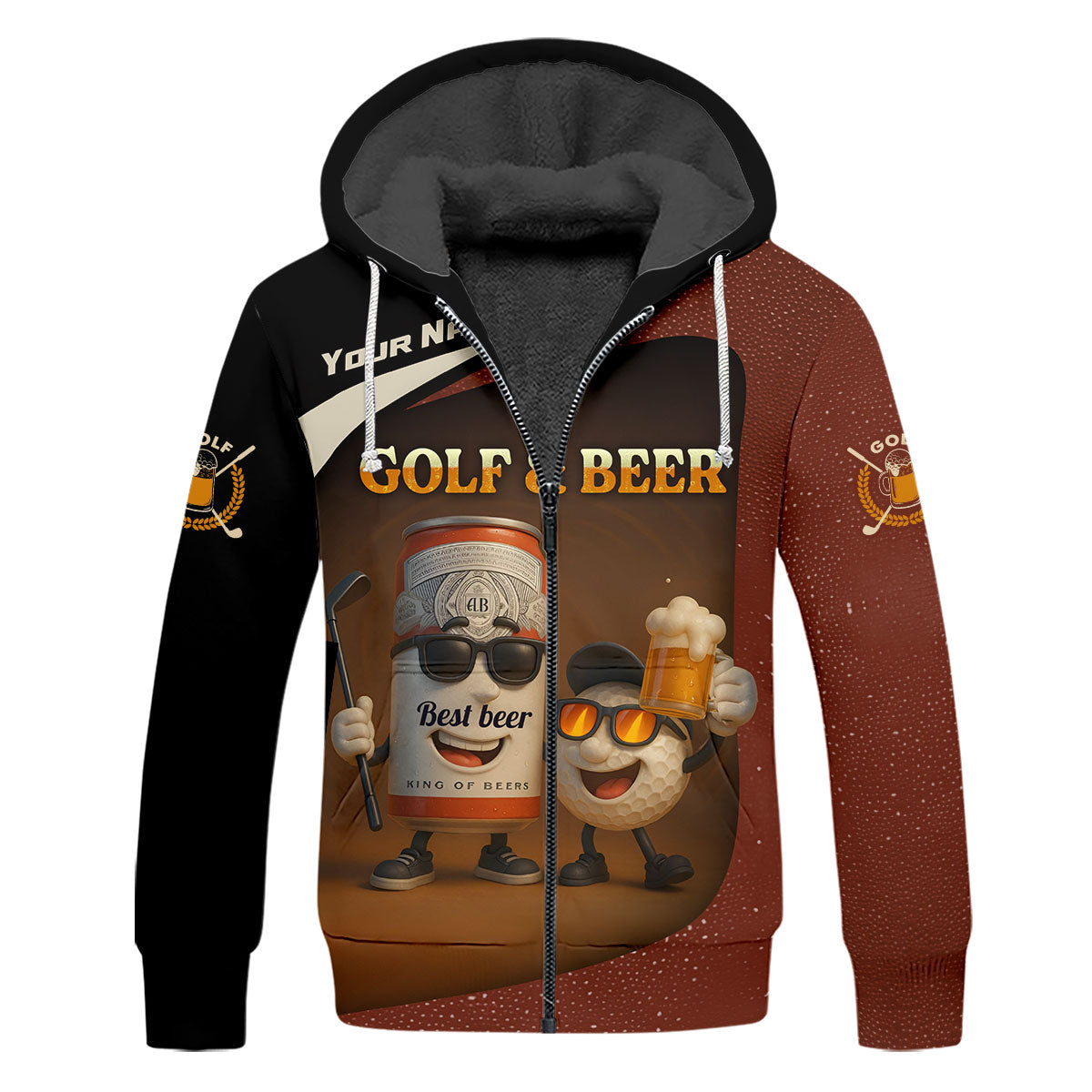 Golf And Beer Custom Men's Polo Shirt Dad Golf Gift, Golfing Apparel, Gifts For Beer Lovers