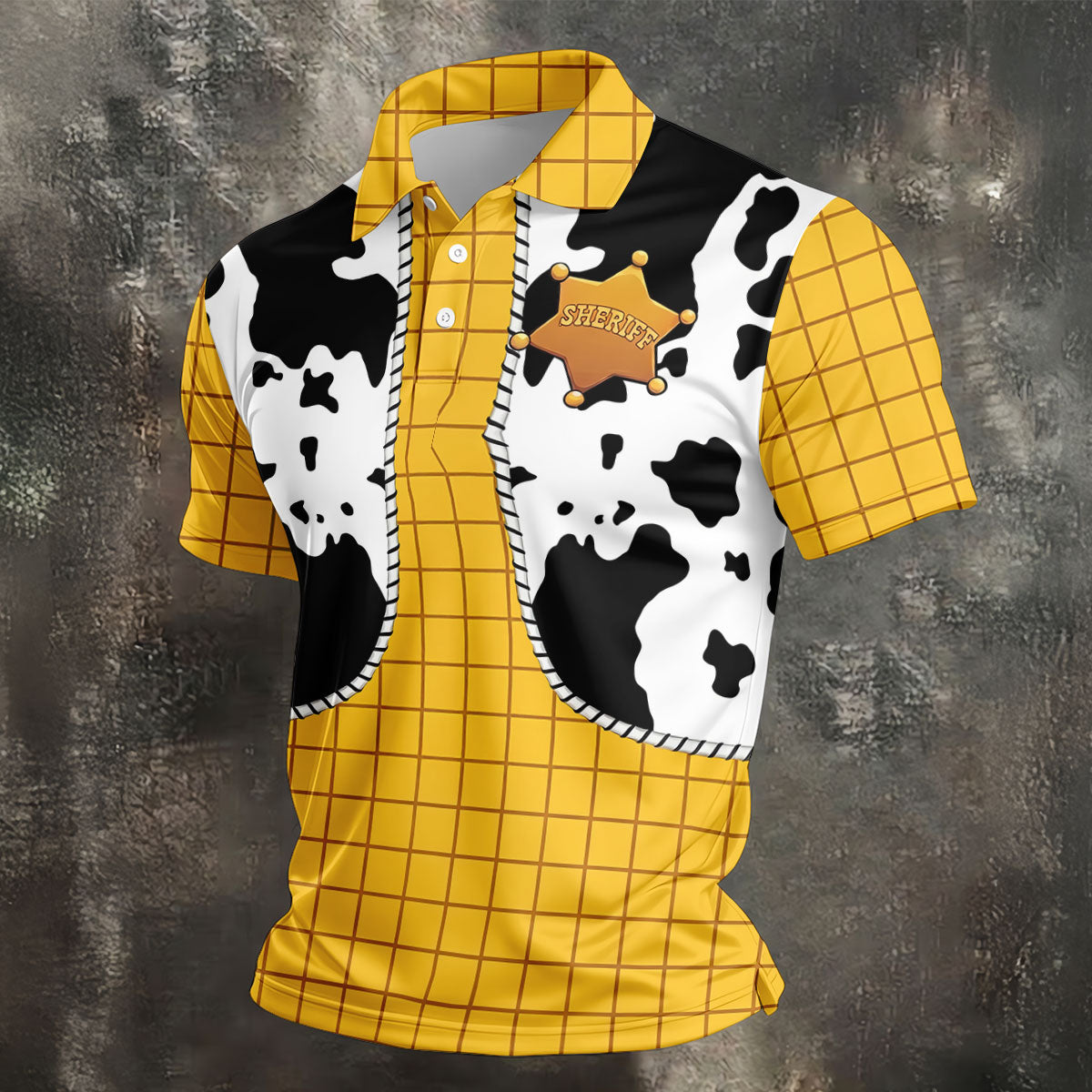 Cowboy Toy Hawaiian Golf Shirt, Cartoon Style Men's Golf Shirt, Polo Shirts For Men