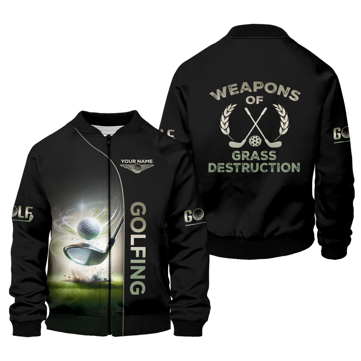Weapons Of Grass Destruction Custom Funny Golf Polo ShirtMens Golf Gift, Gift For Golfers