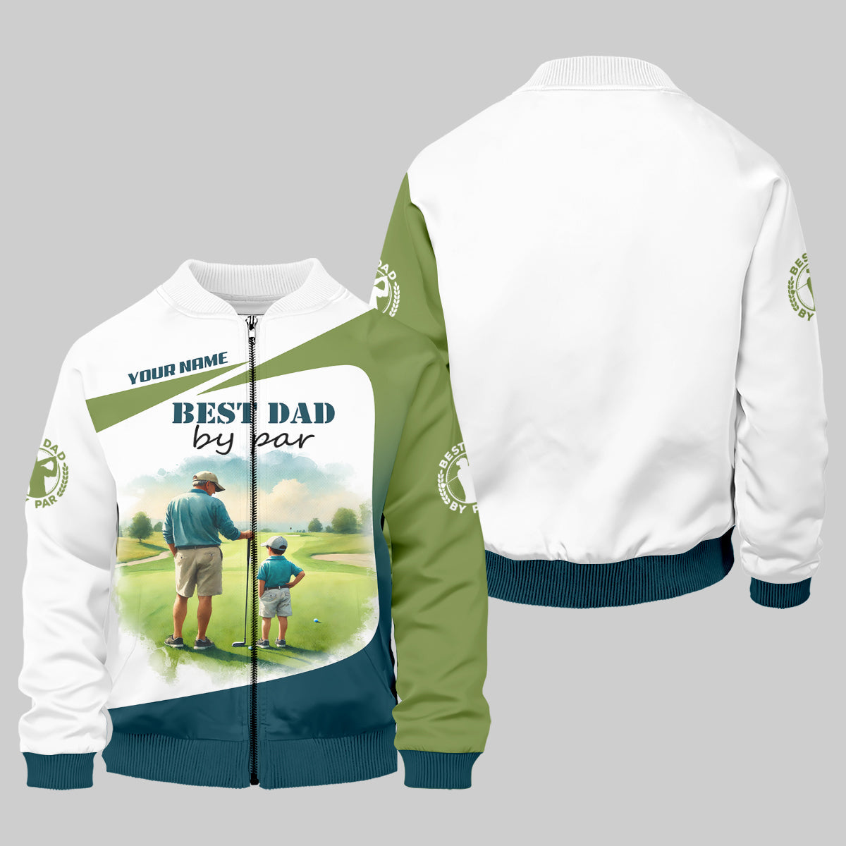 Custom Best Dad By Par Golf Polo ShirtFather And Son Shirt, Gift For Golfers
