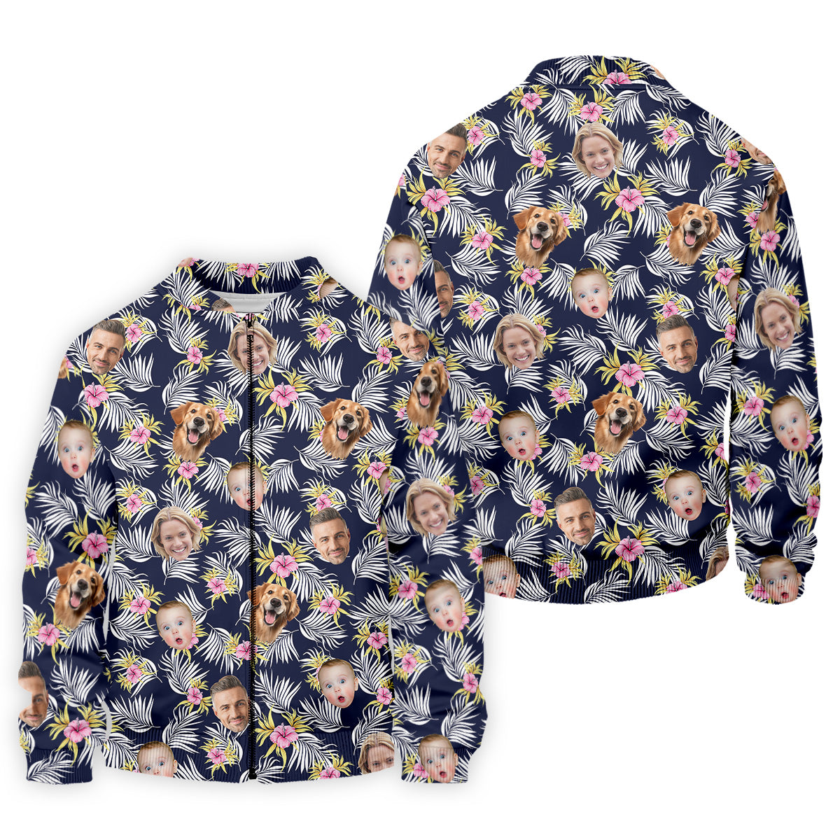 Hawaiian Golf Shirts, Floral Seamless Pattern, Hawaiian Shirts With Faces, Mens Tropical Shirts