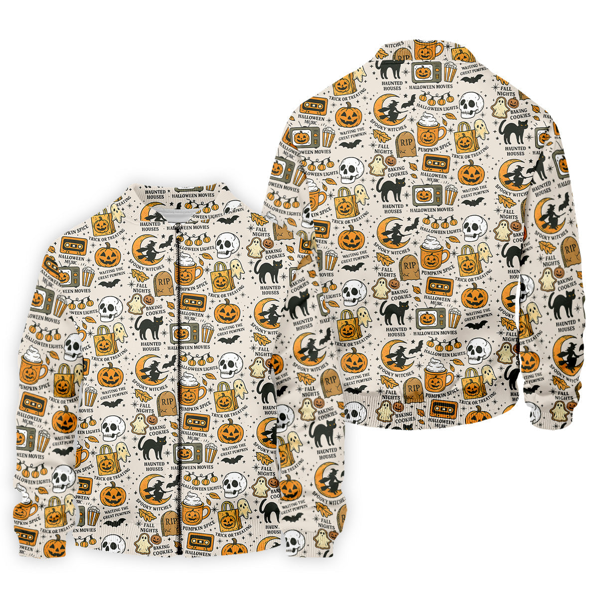 Spooky Witches, Spooky Cat, Cute Halloween T-Shirts, Mens Golf Polo Shirt Golfing Apparel