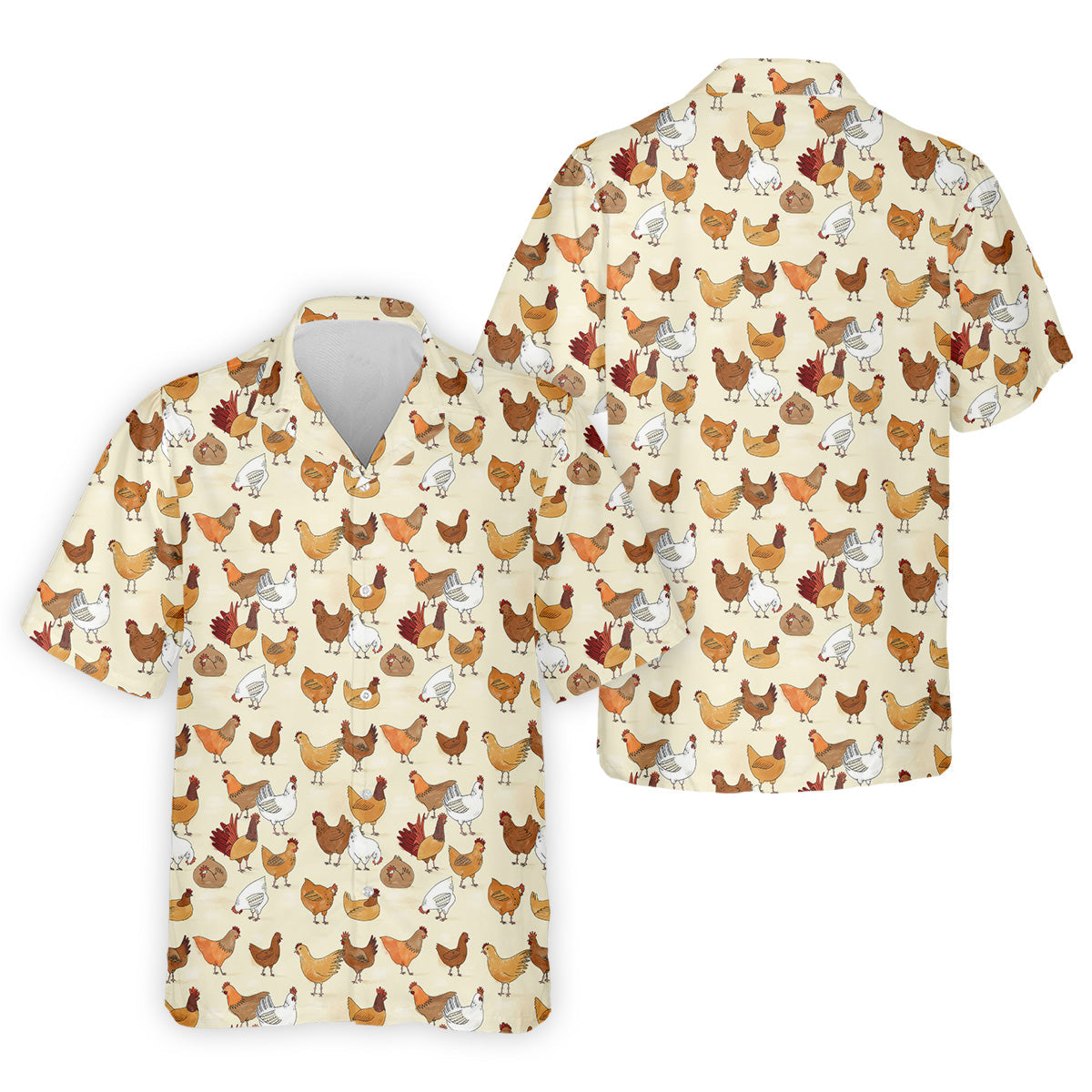Chicken Family Custom Men's Funny Graphic Golf Polo ShirtChicken Lover Gifts, Dad Golf Gift