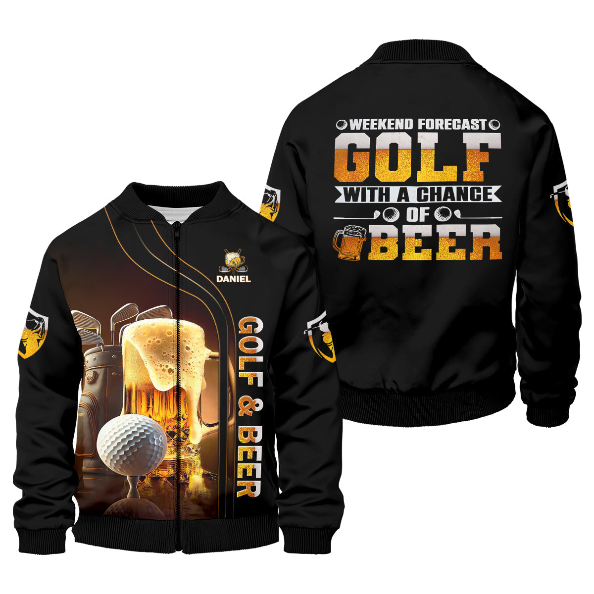 Weekend Forecast Golf With A Change Of Beer Custom Golf Polo Shirtens Golf Gift, Golf Lover Gift