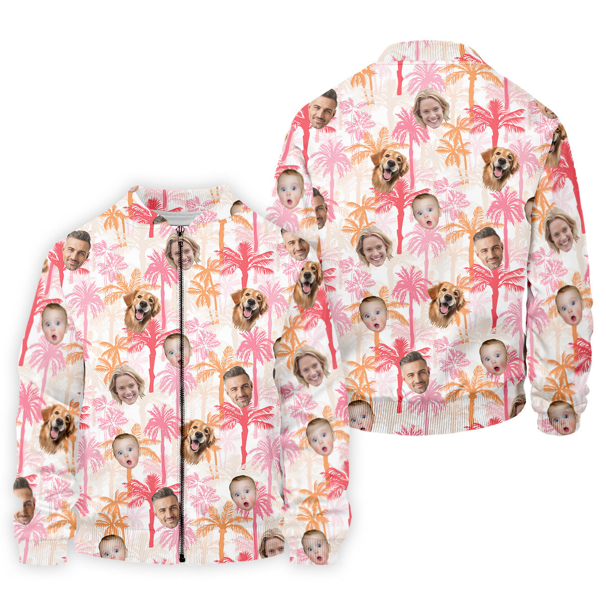 Seamless Pattern, Men Palm Tree Shirt, Pink Golf Shirt, Hawaiian Shirts With Faces, Great Golf Gifts For Guys
