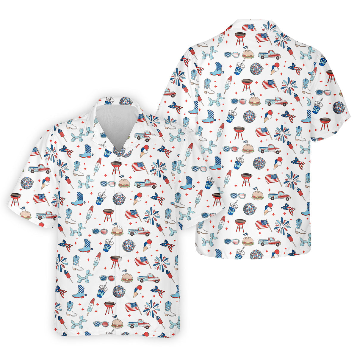 Red White and Blue Men's Golf Polo ShirtMen's 4th Of July Shirts, USA Golf Shirt, Gifts For Golfing Dad
