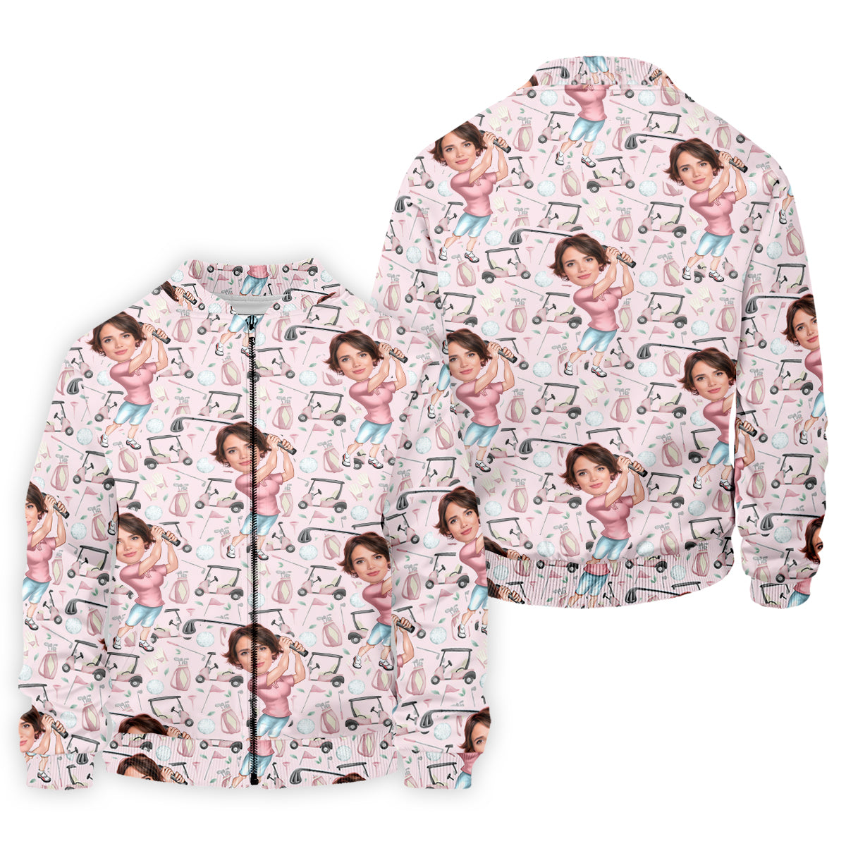 Custom Photo Golf Shirt, Funny Womens Golf Polo ShirtMothers Day Shirt