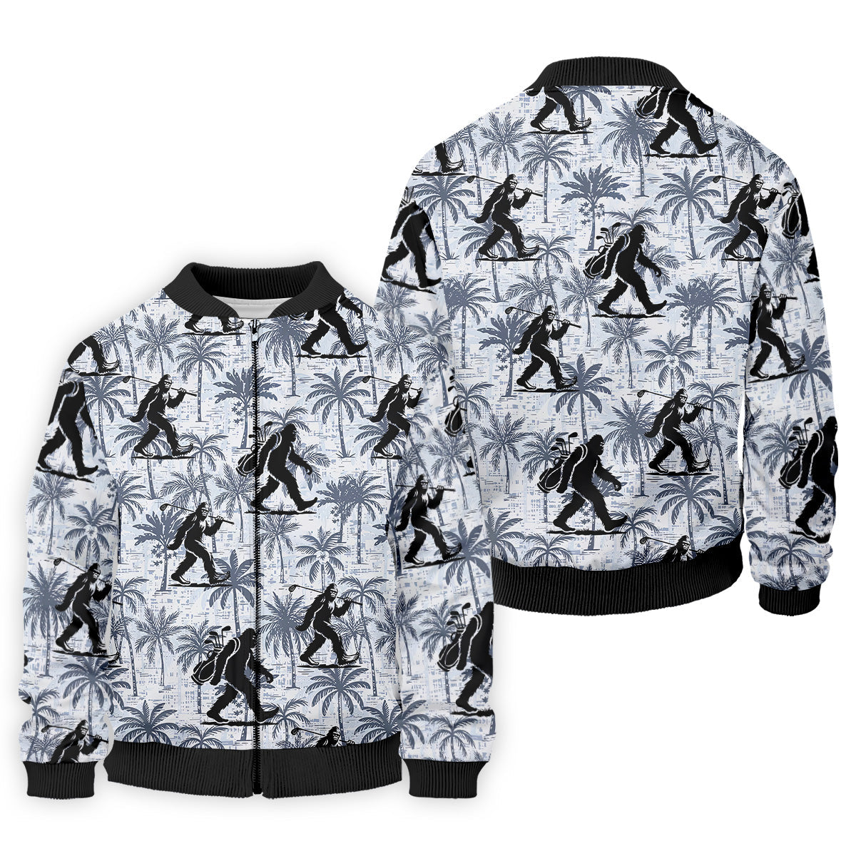 Funny Bigfoot Golf Hawaiian Shirt, Tropical Golf Shirts, Mens Golf Polo Shirtol Golf Gifts