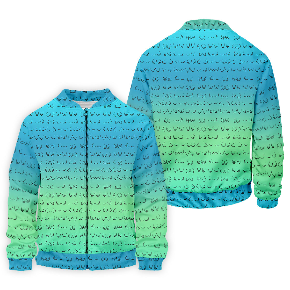 Blue Ombre Mens Funny Golf Shirts , Fun Golf Shirts For Men, Men Golf Polo Shirt Cool Golf Gifts