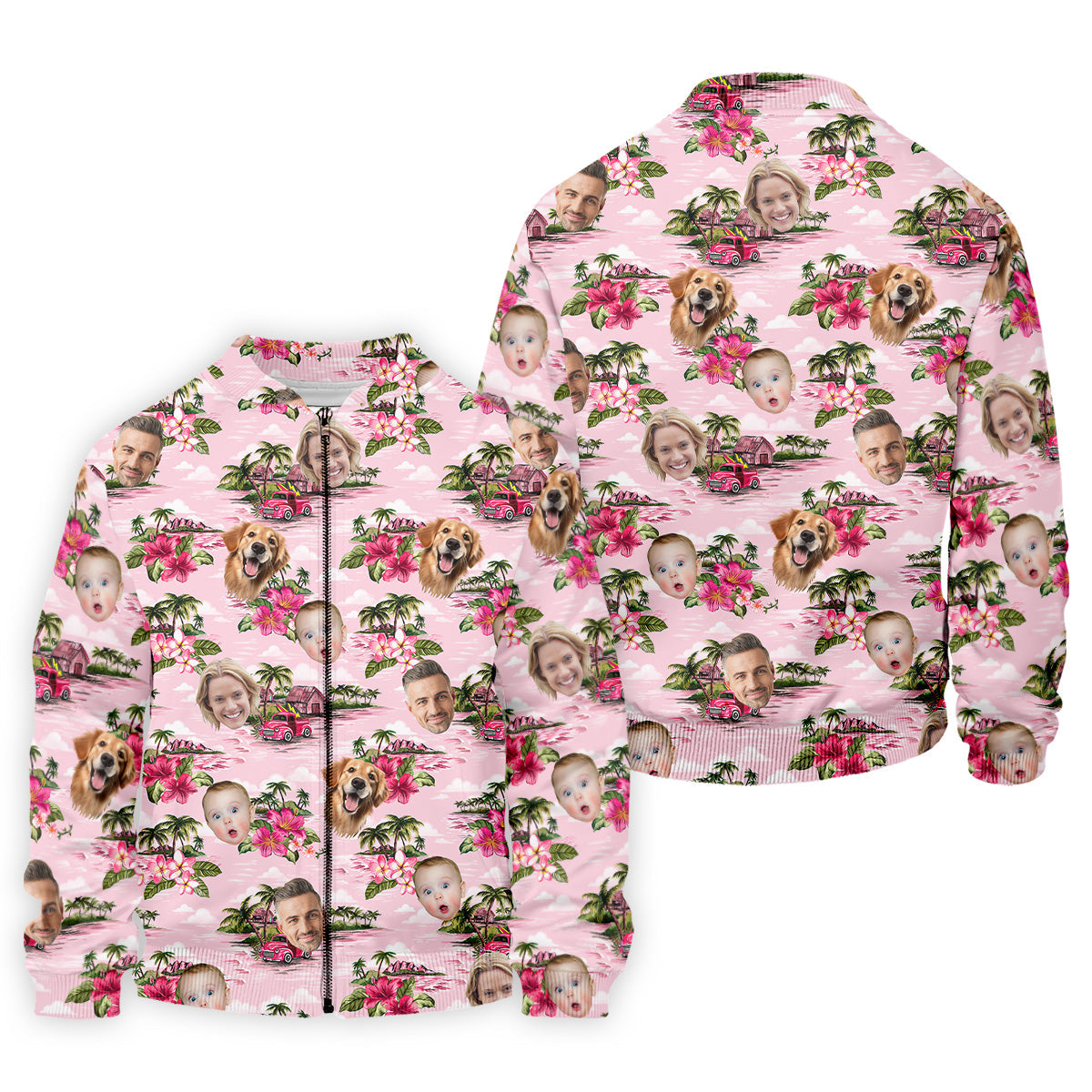 Mens Pink Hawaiian ShirtFlower Men Shirt, Custom Team Shirt, Men Polo Shirtest Gifts For Men Golfers