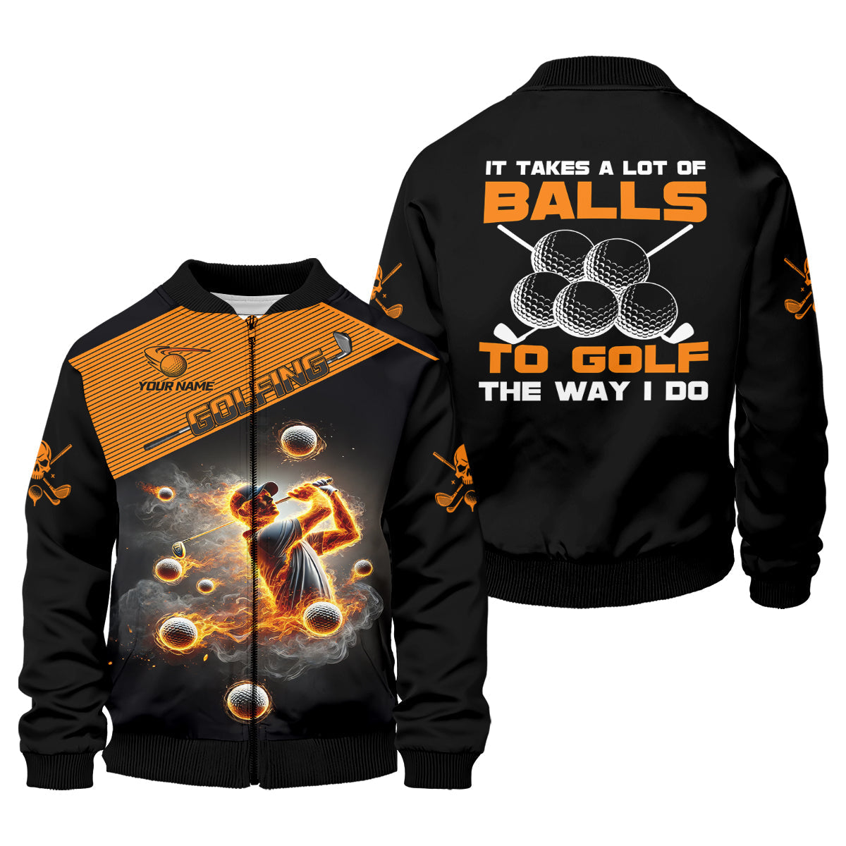 It Takes A Lot Of Balls To Golf The Way I Do Custom Men's Golf Polo Shirtad Golf Gift