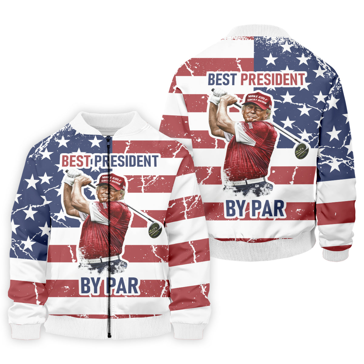 Best President By Par Men's Golf Polo ShirtFunny Trump Shirt, Christmas Golf Gift