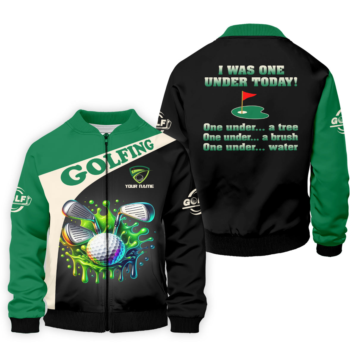 I Was One Under Today Custom Funny Golf Polo Shirtad Golf Gifts