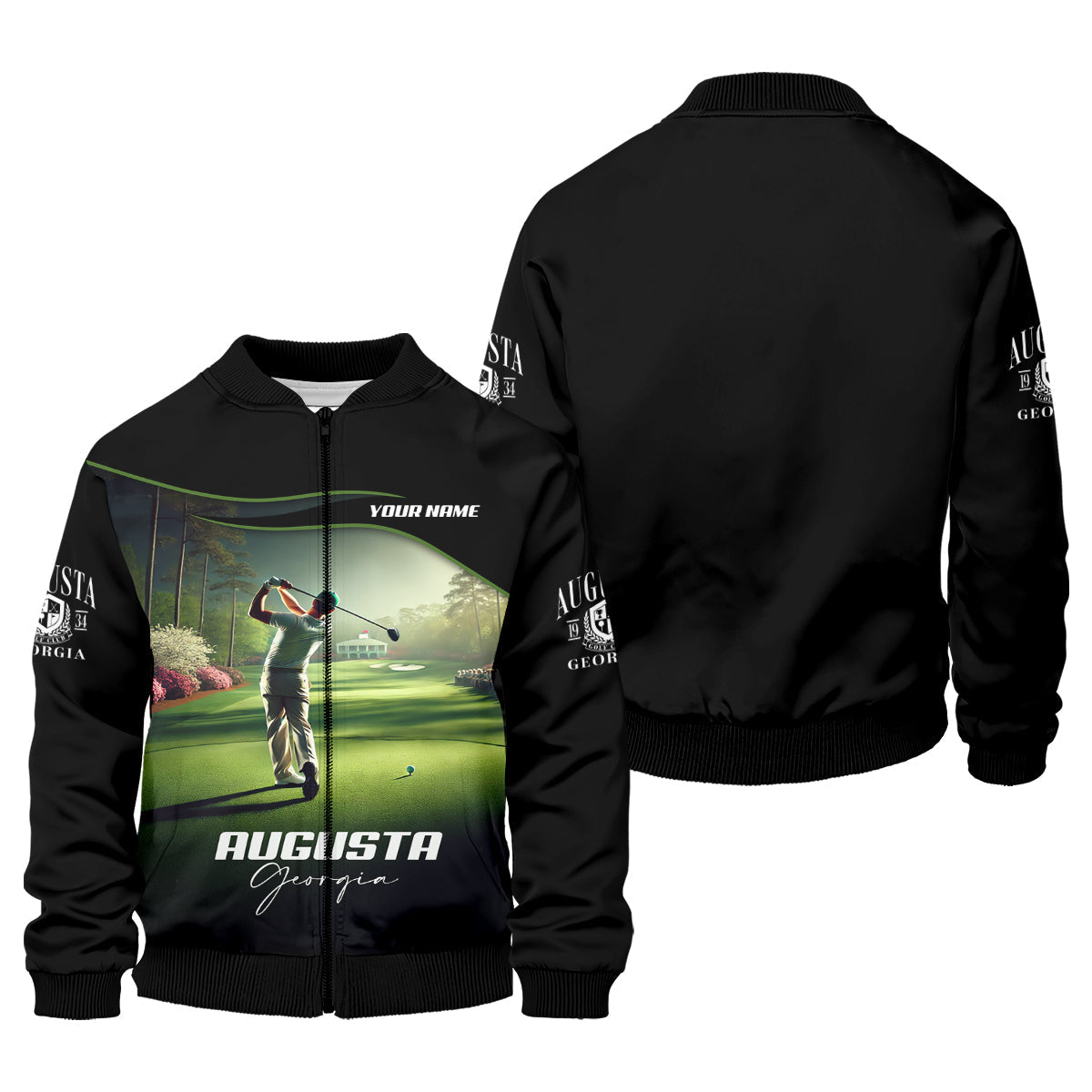 Augusta Georgia Custom Men's Golf Polo ShirtFunny Golf Shirt, Gift For Golfers