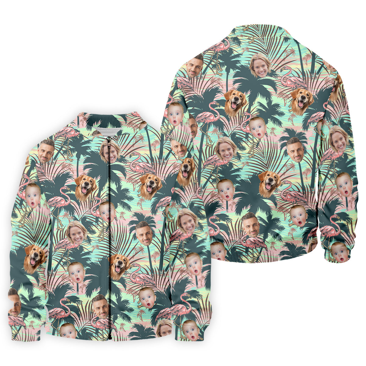 Hawaiian Shirts With Faces, Flamingo Golf Shirt, Men Golf Polo, Custom Team Shirts, Golf Gifts For Men