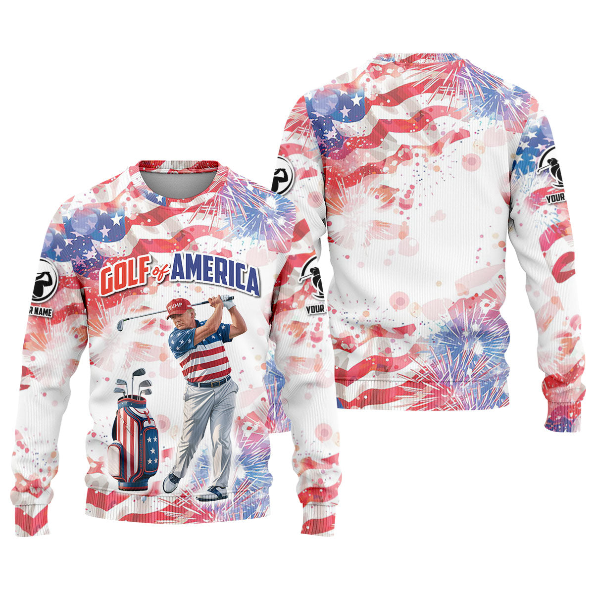 Golf Of America Men Golf Polo, Mens Patriotic Golf Shirts, Patriotic Golf Polo Shirt Golf Shirt For Men