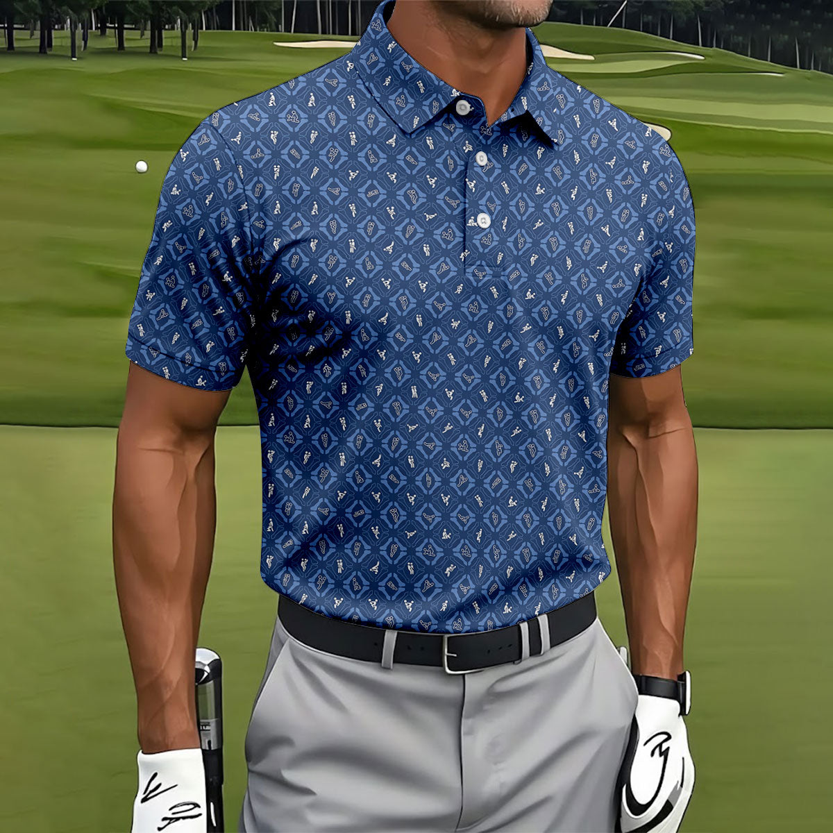 Dirty Funny Adult Humor Men's Funny Golf Shirts, Unique Gift For Golfer, Polo Shirtor Men